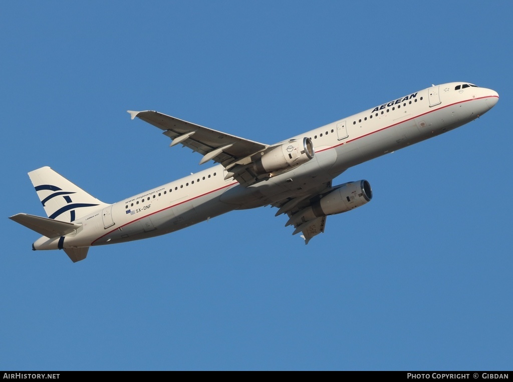 Aircraft Photo of SX-DNF | Airbus A321-231 | Aegean Airlines | AirHistory.net #510432