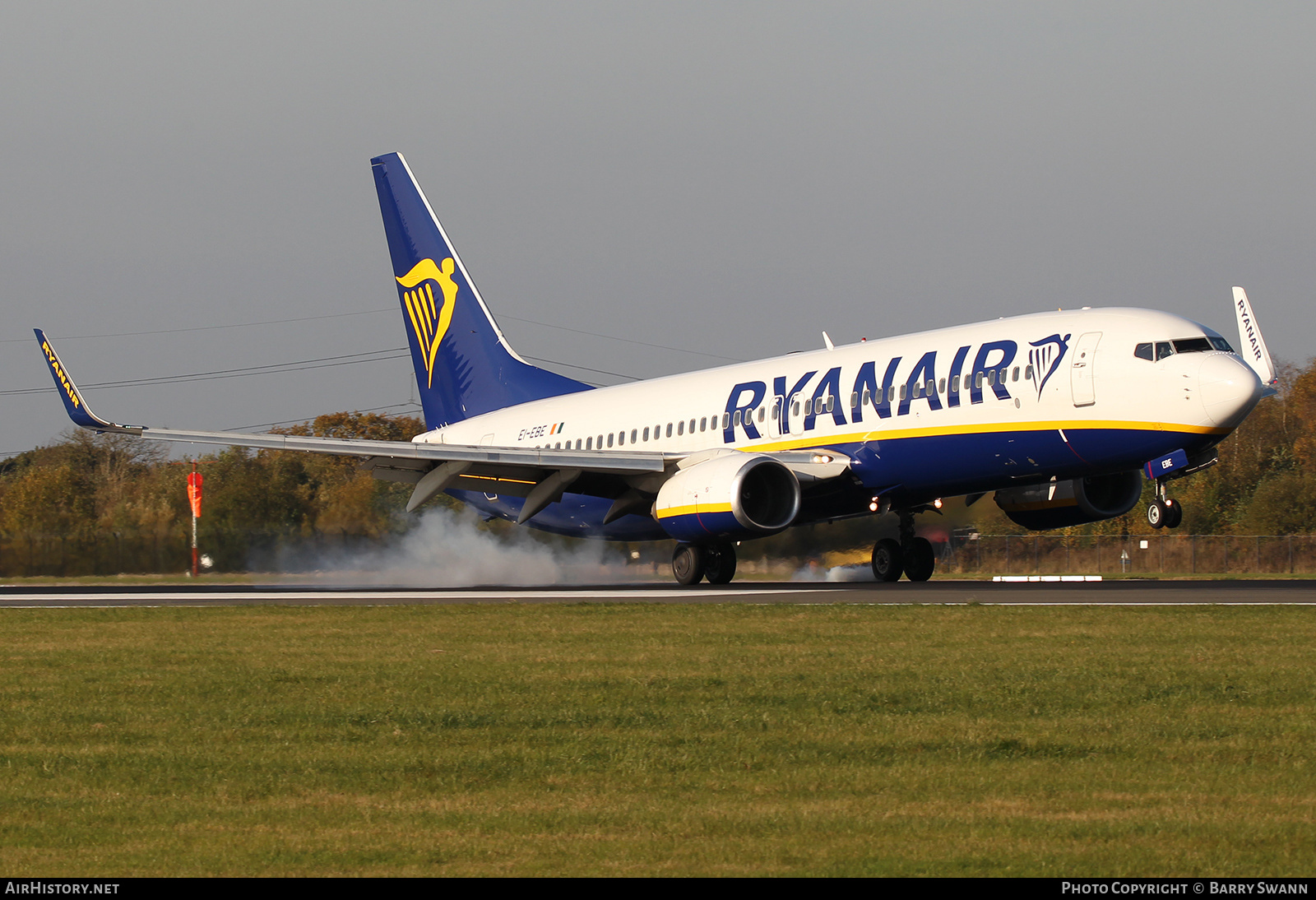 Aircraft Photo of EI-EBE | Boeing 737-8AS | Ryanair | AirHistory.net #510498