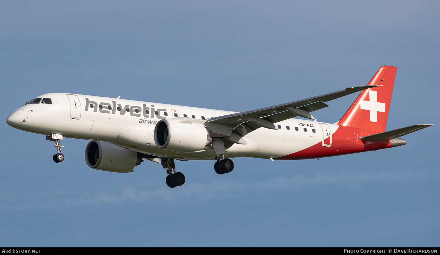 Aircraft Photo of HB-AZG | Embraer 190-E2 (ERJ-190-300) | Helvetic Airways | AirHistory.net #510593