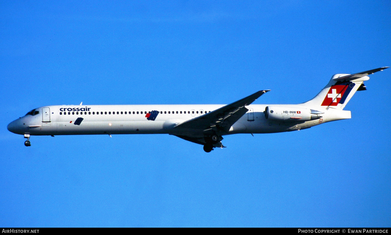 Aircraft Photo of HB-INW | McDonnell Douglas MD-82 (DC-9-82) | Crossair | AirHistory.net #510621