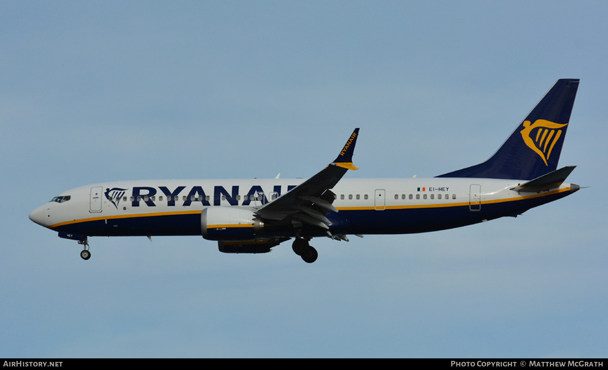Aircraft Photo of EI-HEY | Boeing 737-8200 Max 200 | Ryanair | AirHistory.net #510718