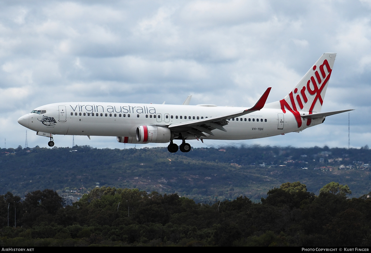 Aircraft Photo of VH-YQH | Boeing 737-8FE | Virgin Australia Airlines | AirHistory.net #510769