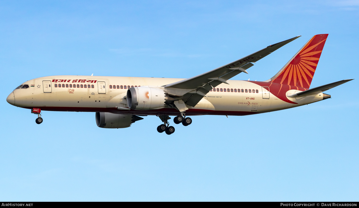 Aircraft Photo of VT-ANG | Boeing 787-8 Dreamliner | Air India | AirHistory.net #510857