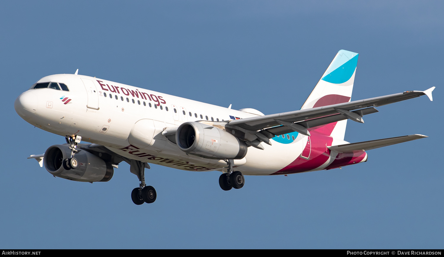 Aircraft Photo of D-AGWZ | Airbus A319-132 | Eurowings | AirHistory.net #510944