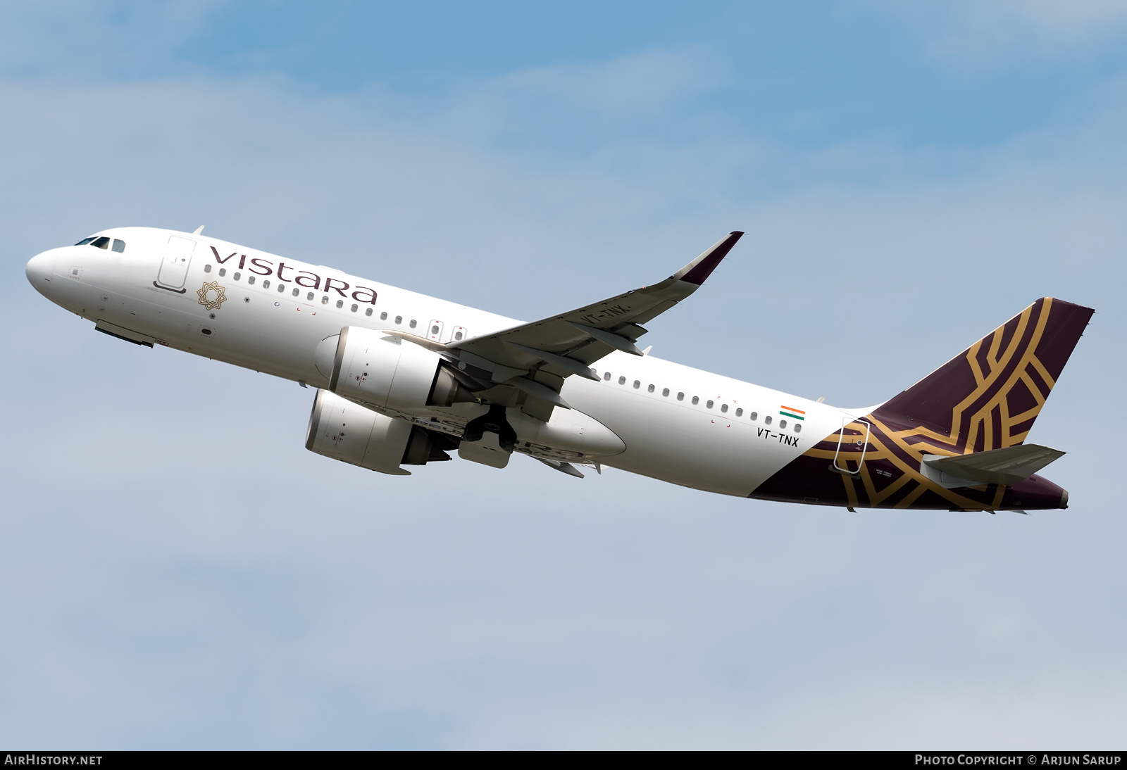 Aircraft Photo of VT-TNX | Airbus A320-251N | Vistara | AirHistory.net #511053