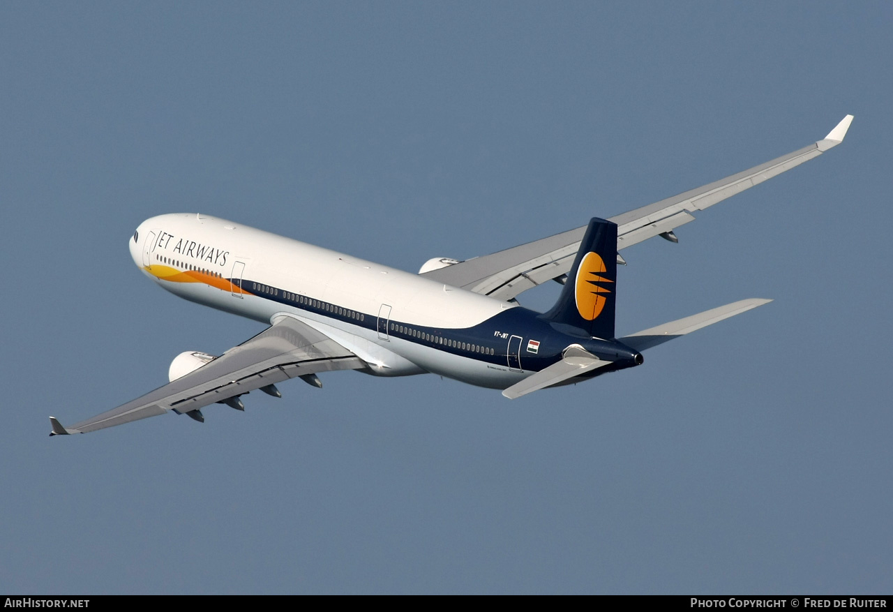 Aircraft Photo of VT-JWT | Airbus A330-302 | Jet Airways | AirHistory.net #511067