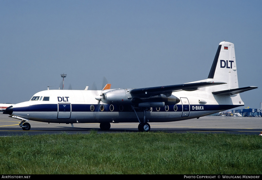 Aircraft Photo of D-BAKA | Fokker F27-100 Friendship | DLT - Deutsche Luftverkehrsgesellschaft | AirHistory.net #511152