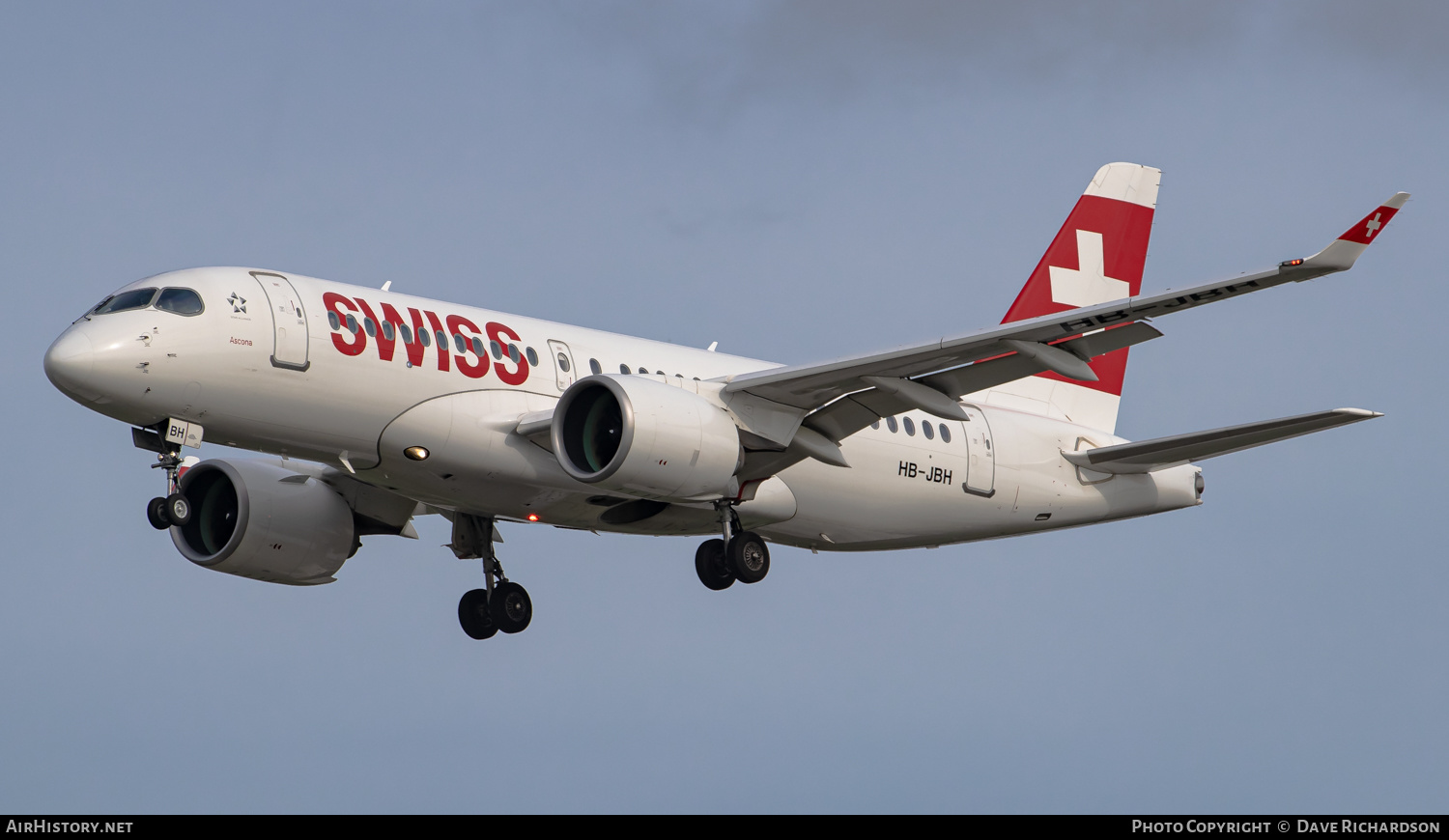 Aircraft Photo of HB-JBH | Bombardier CSeries CS100 (BD-500-1A10) | Swiss International Air Lines | AirHistory.net #511199