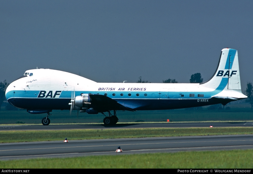 Aircraft Photo of G-AREK | Aviation Traders ATL-98 Carvair | British Air Ferries - BAF | AirHistory.net #511214