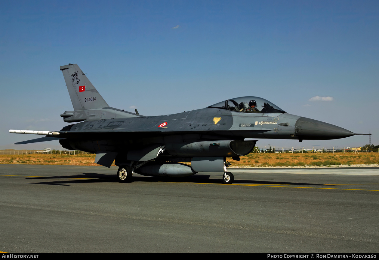 Aircraft Photo of 91-0014 | General Dynamics F-16CG Fighting Falcon | Turkey - Air Force | AirHistory.net #511255