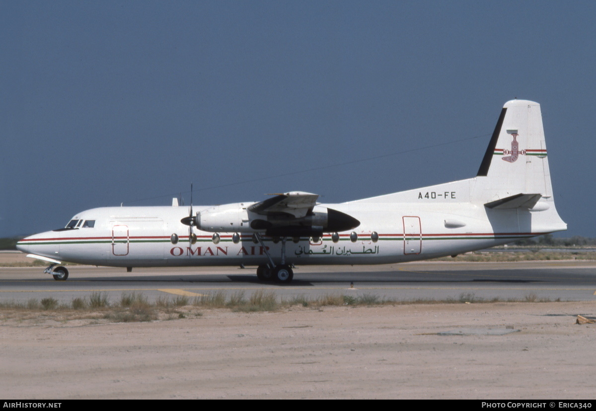 Aircraft Photo of A4O-FE | Fokker F27-500 Friendship | Oman Air | AirHistory.net #511266