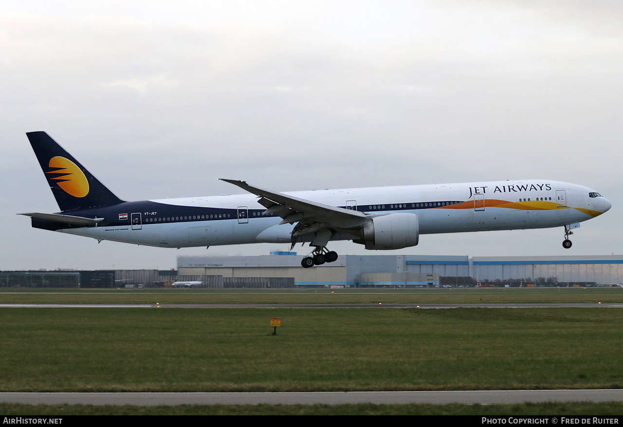 Aircraft Photo of VT-JET | Boeing 777-35R/ER | Jet Airways | AirHistory.net #511323