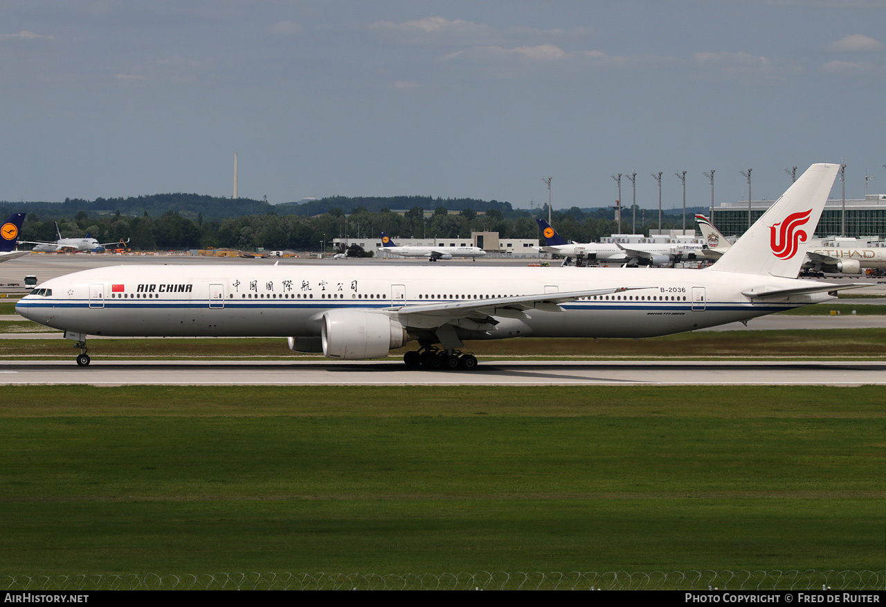 Aircraft Photo of B-2036 | Boeing 777-39L/ER | Air China | AirHistory.net #511325