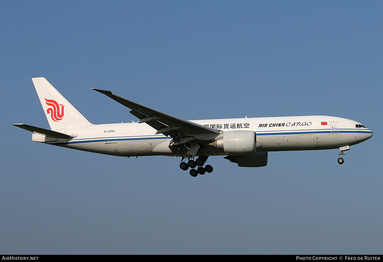 Aircraft Photo of B-2092 | Boeing 777-FFT | Air China Cargo | AirHistory.net #511326
