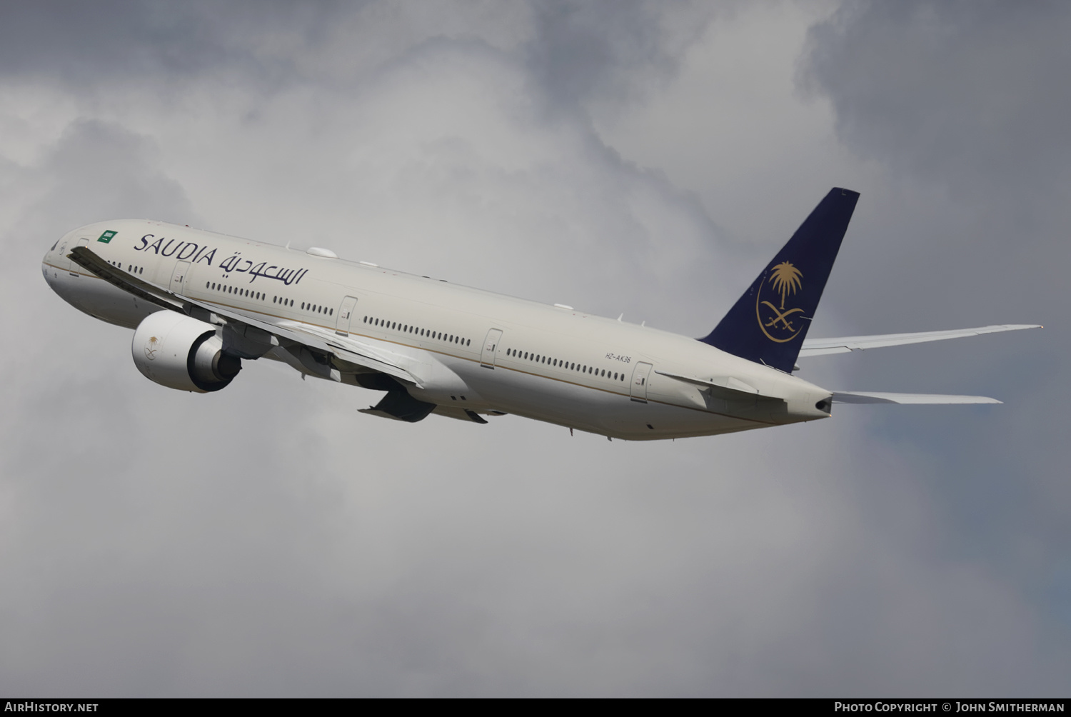 Aircraft Photo of HZ-AK36 | Boeing 777-300/ER | Saudia - Saudi Arabian Airlines | AirHistory.net #511349