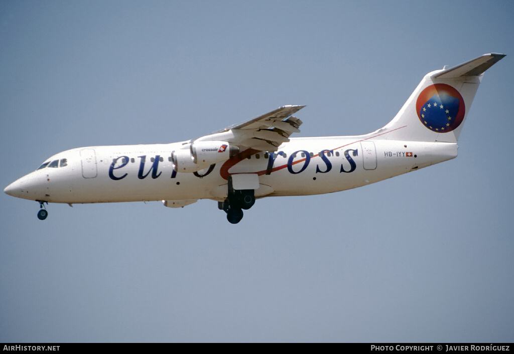Aircraft Photo of HB-IYY | BAE Systems Avro 146-RJ100 | Crossair | AirHistory.net #511361