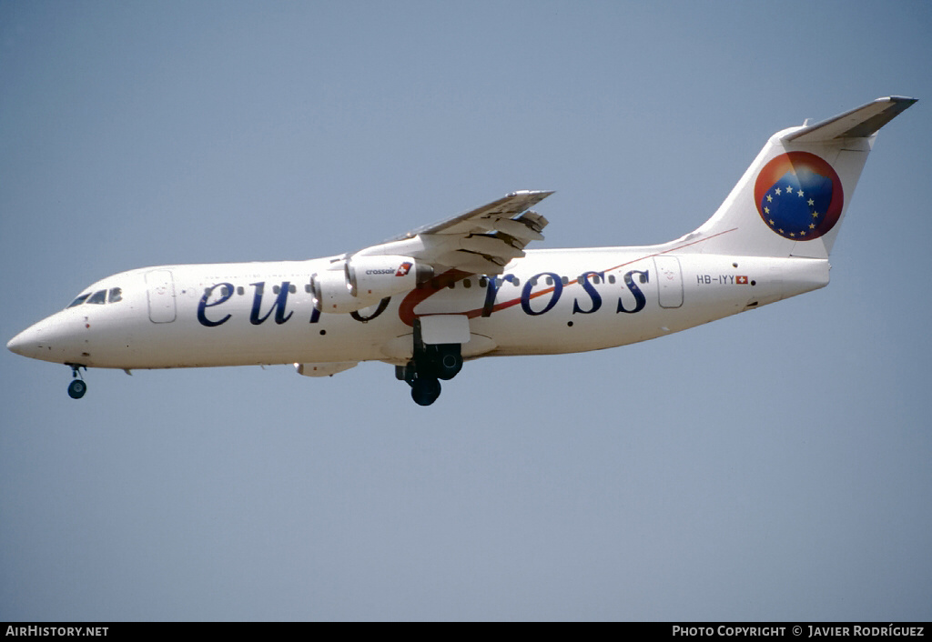 Aircraft Photo of HB-IYY | BAE Systems Avro 146-RJ100 | Crossair | AirHistory.net #511361