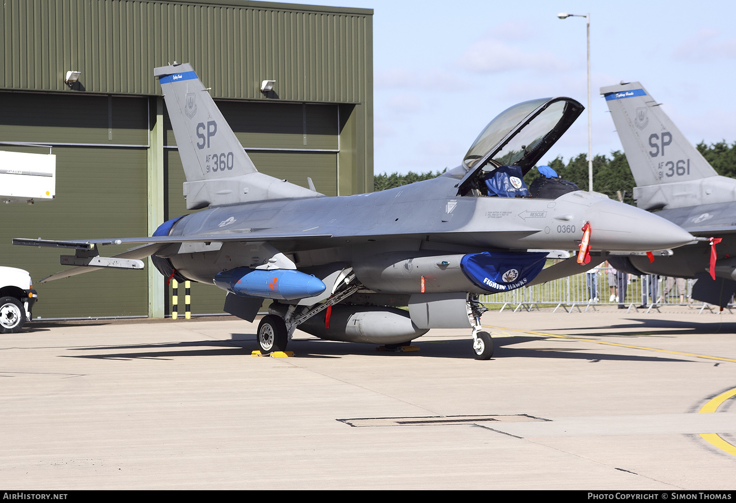 Aircraft Photo of 91-0360 / AF91-360 | Lockheed F-16CM Fighting Falcon | USA - Air Force | AirHistory.net #511381