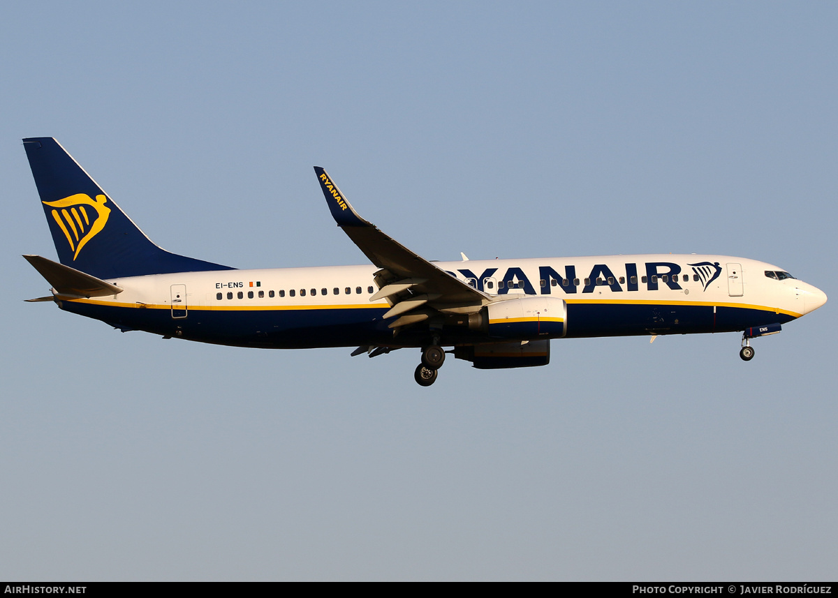 Aircraft Photo of EI-ENS | Boeing 737-8AS | Ryanair | AirHistory.net #511524