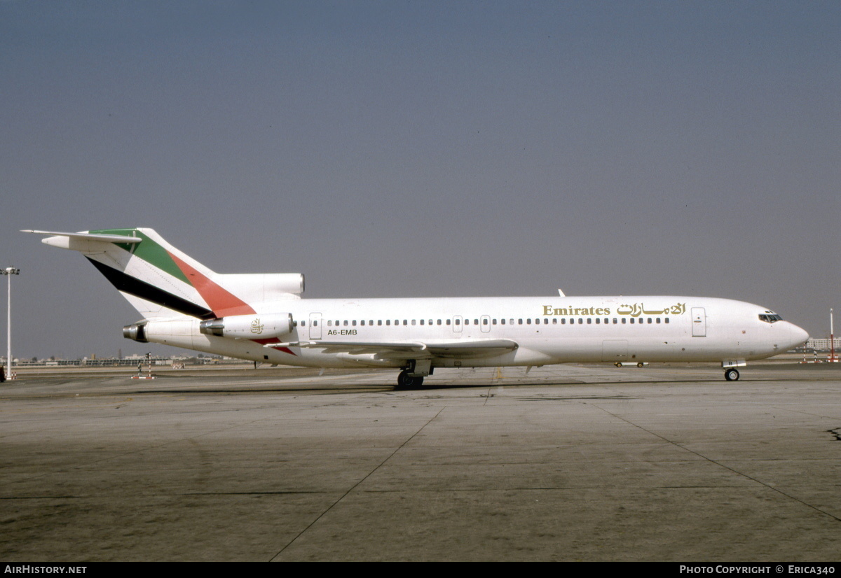 Aircraft Photo of A6-EMB | Boeing 727-264 | Emirates | AirHistory.net #511761