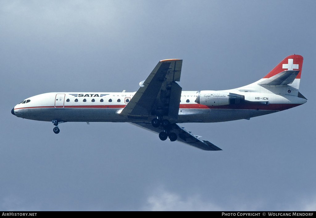 Aircraft Photo of HB-ICN | Sud SE-210 Caravelle 10B1R | SATA - SA de Transport Aérien | AirHistory.net #511793