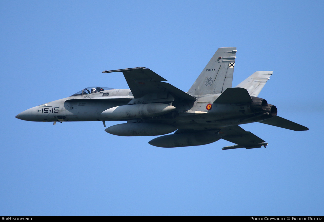 Aircraft Photo of C.15-28 | McDonnell Douglas EF-18M Hornet | Spain - Air Force | AirHistory.net #511968