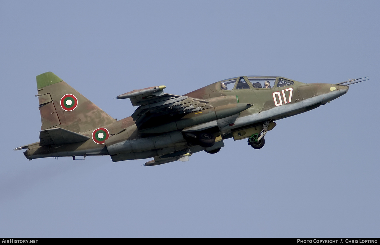 Aircraft Photo of 017 | Sukhoi Su-25UBK | Bulgaria - Air Force | AirHistory.net #511969