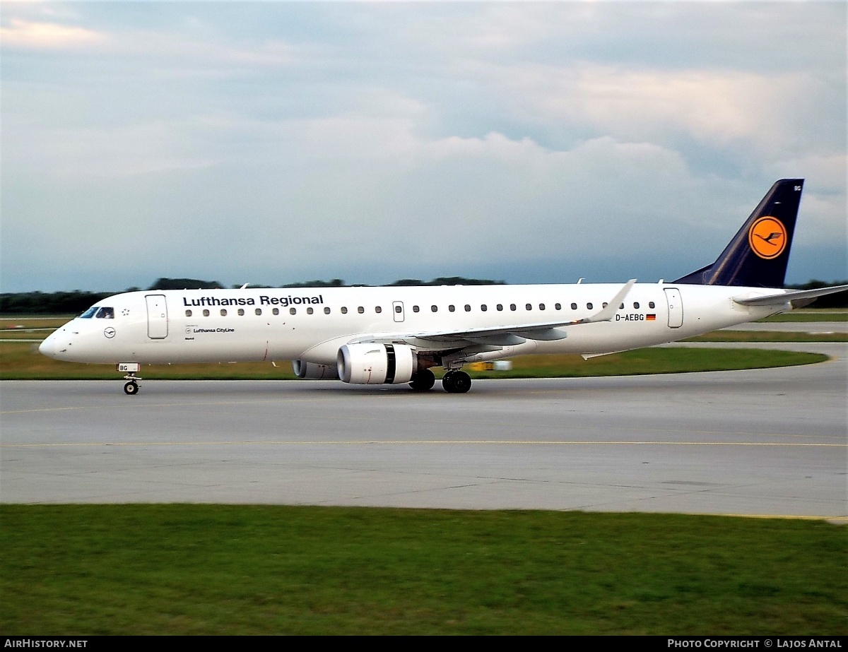 Aircraft Photo of D-AEBG | Embraer 195LR (ERJ-190-200LR) | Lufthansa Regional | AirHistory.net #511973