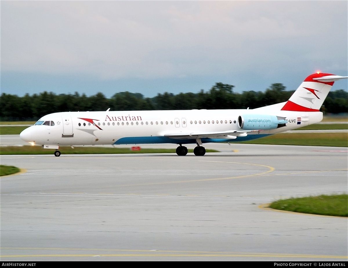 Aircraft Photo of OE-LVC | Fokker 100 (F28-0100) | Austrian Airlines | AirHistory.net #512076