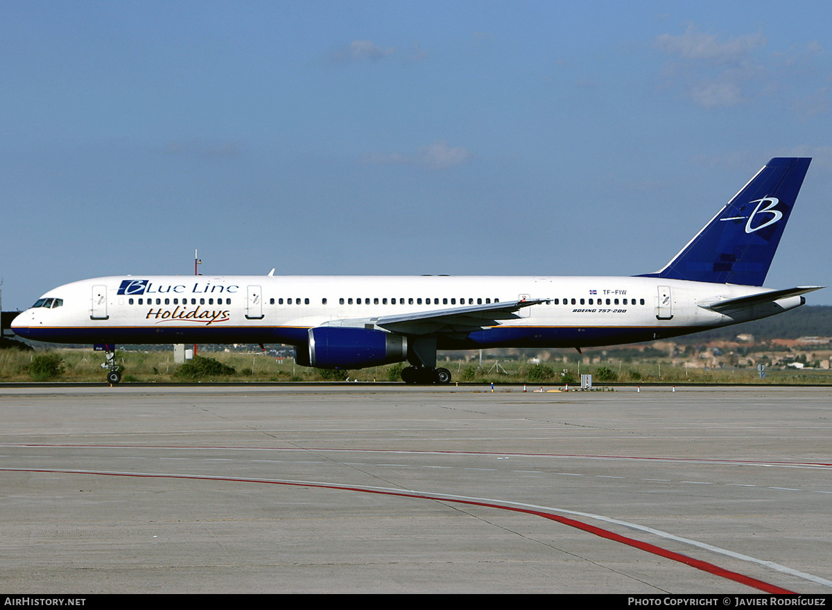 Aircraft Photo of TF-FIW | Boeing 757-27B | Blue Line Holidays | AirHistory.net #512220