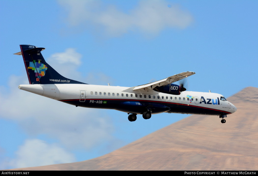 Aircraft Photo of PR-AQB | ATR ATR-72-600 (ATR-72-212A) | Azul Linhas Aéreas Brasileiras | AirHistory.net #512273
