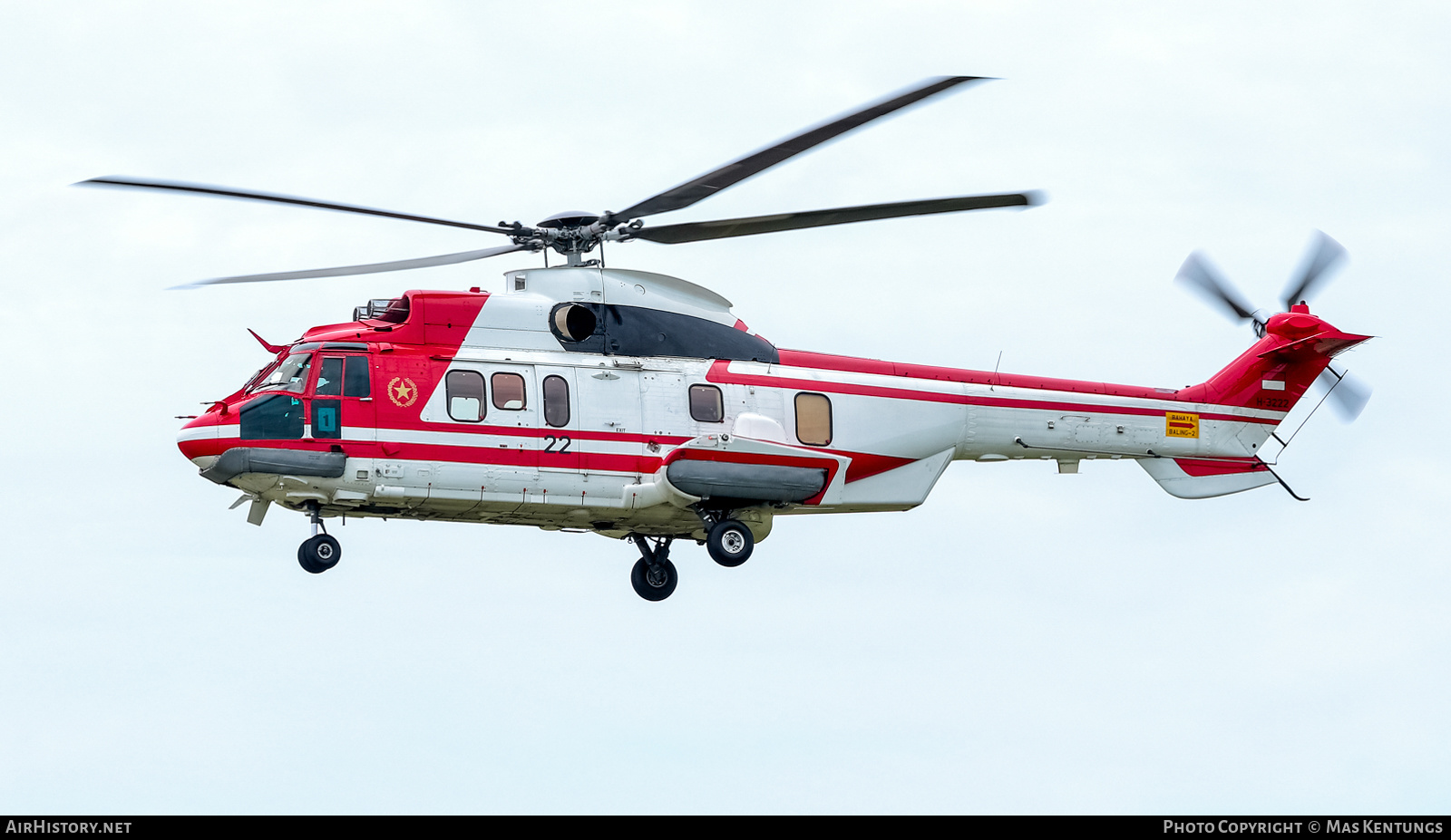 Aircraft Photo of H-3222 | Eurocopter AS-332L2 Super Puma Mk2 | Indonesia - Air Force | AirHistory.net #512375