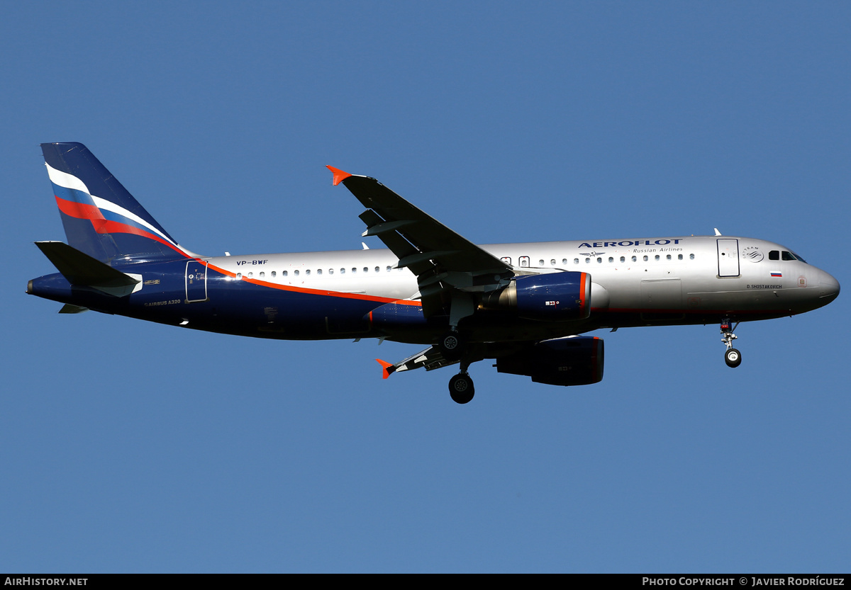 Aircraft Photo of VP-BWF | Airbus A320-214 | Aeroflot - Russian Airlines | AirHistory.net #512552