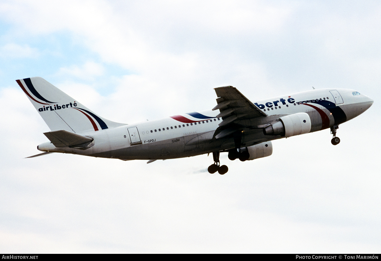 Aircraft Photo of F-GPDJ | Airbus A310-222 | Air Liberté | AirHistory.net #512640