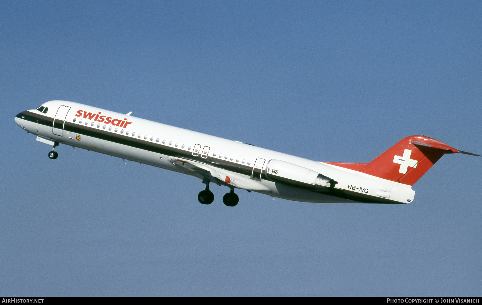 Aircraft Photo of HB-IVG | Fokker 100 (F28-0100) | Swissair | AirHistory.net #512716