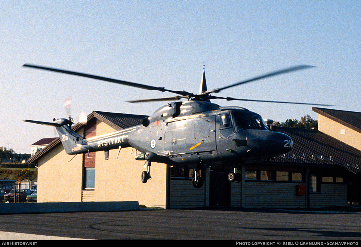 Aircraft Photo of 216 | Westland WG-13 Lynx Mk86 | Norway - Coast Guard | AirHistory.net #512726