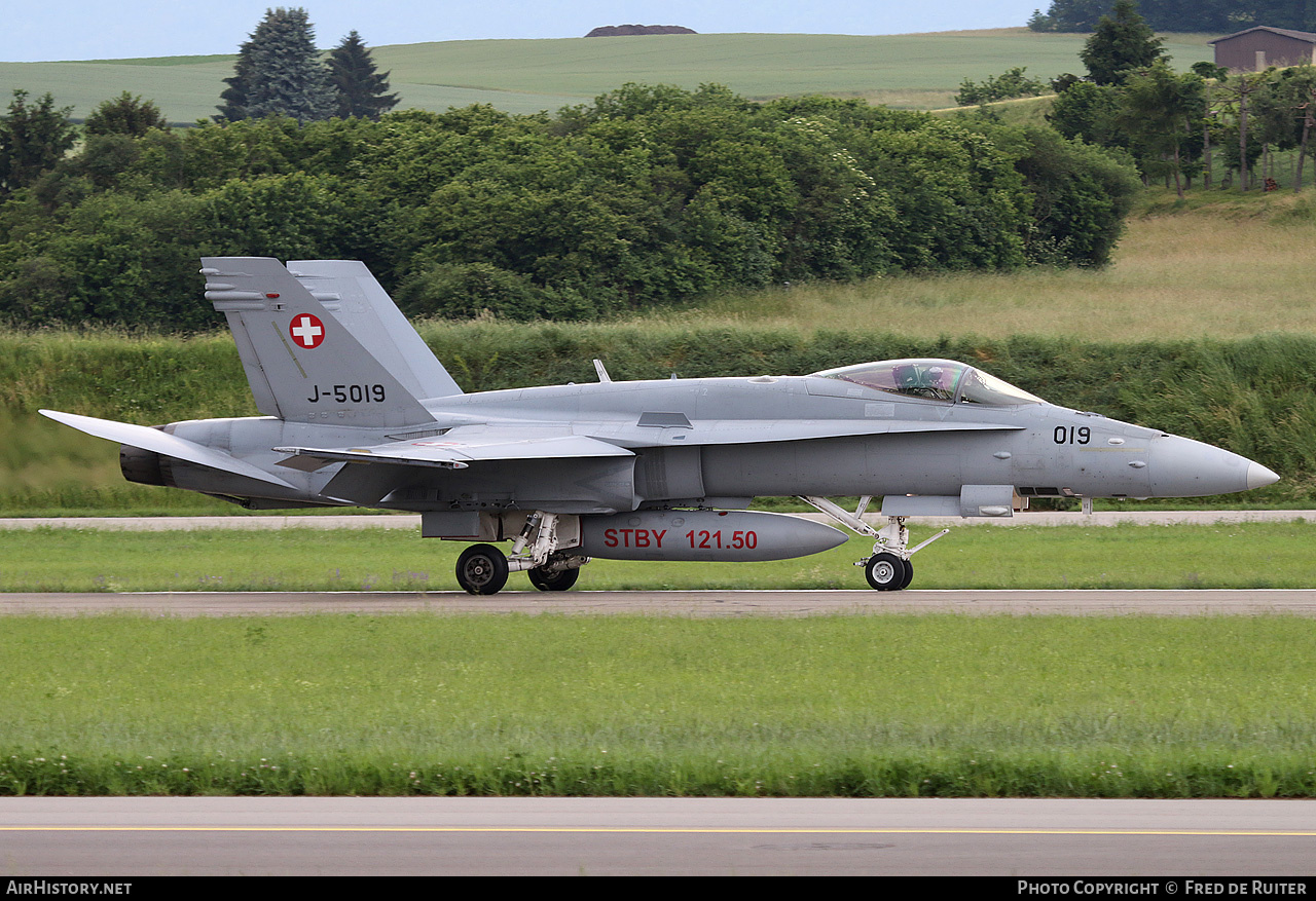 Aircraft Photo of J-5019 | McDonnell Douglas F/A-18C Hornet | Switzerland - Air Force | AirHistory.net #512816