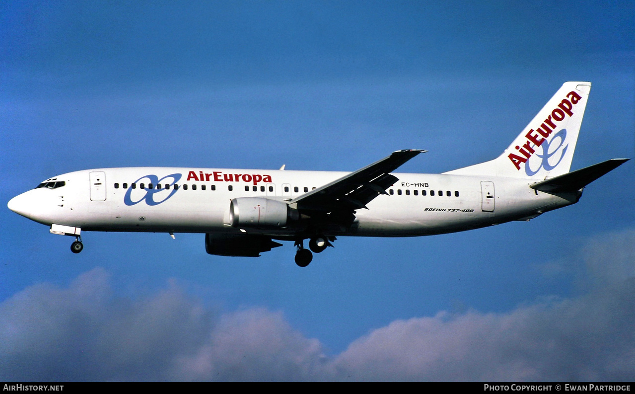 Aircraft Photo of EC-HNB | Boeing 737-4Q8 | Air Europa | AirHistory.net #512849