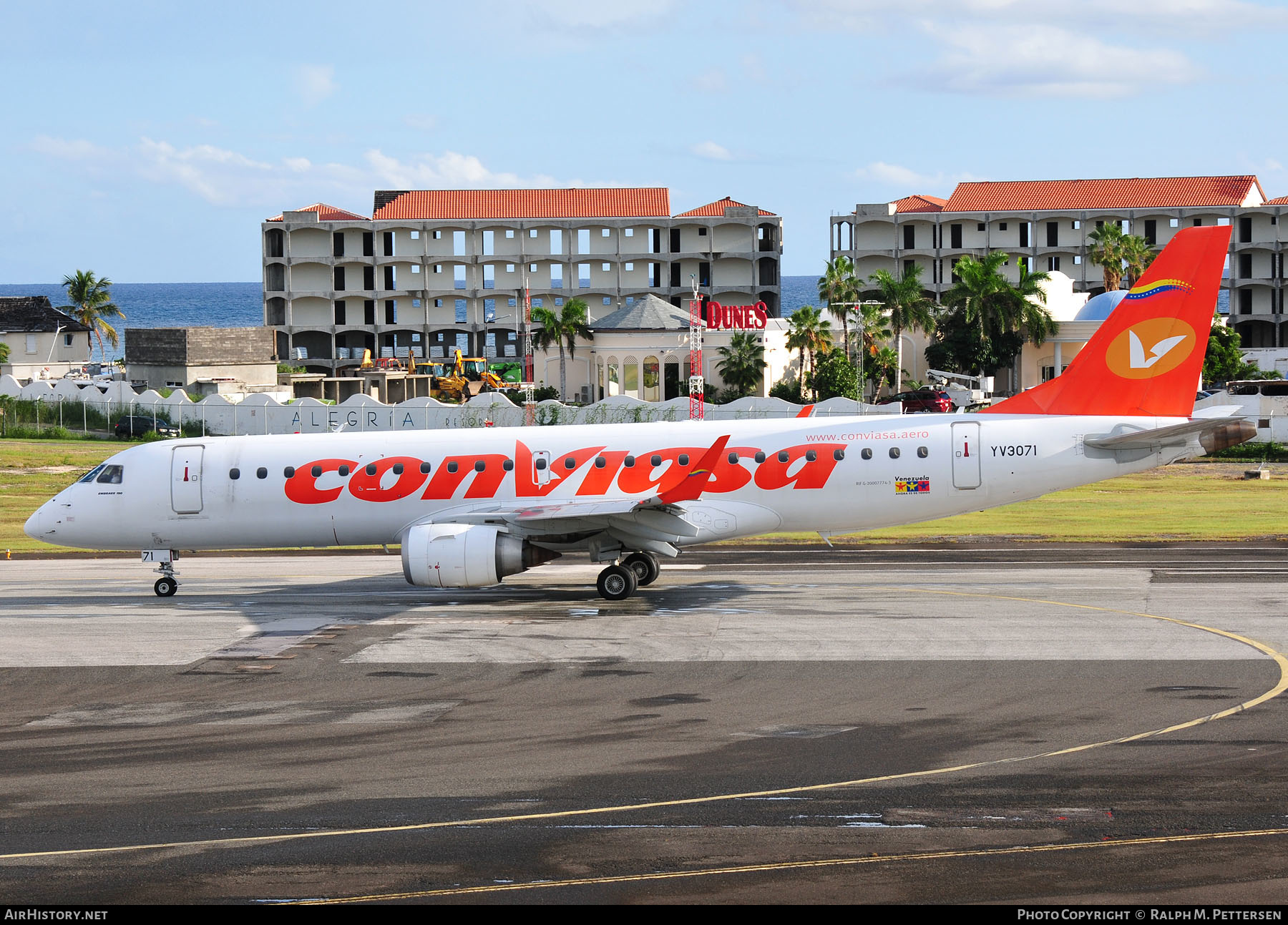 Aircraft Photo of YV3071 | Embraer 190AR (ERJ-190-100IGW) | Conviasa | AirHistory.net #512862