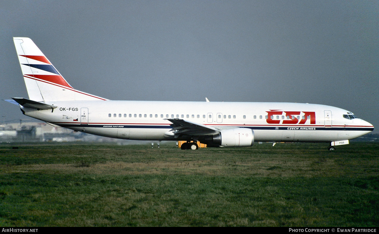 Aircraft Photo of OK-FGS | Boeing 737-45S | ČSA - Czech Airlines | AirHistory.net #512919