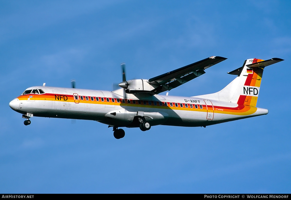 Aircraft Photo of D-ANFF | ATR ATR-72-202 | NFD - Nürnberger Flugdienst | AirHistory.net #513100