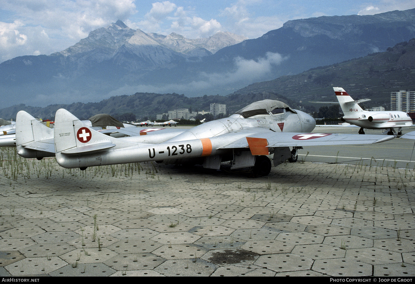 Aircraft Photo of U-1238 | De Havilland D.H. 115 Vampire T55 | Switzerland - Air Force | AirHistory.net #513127