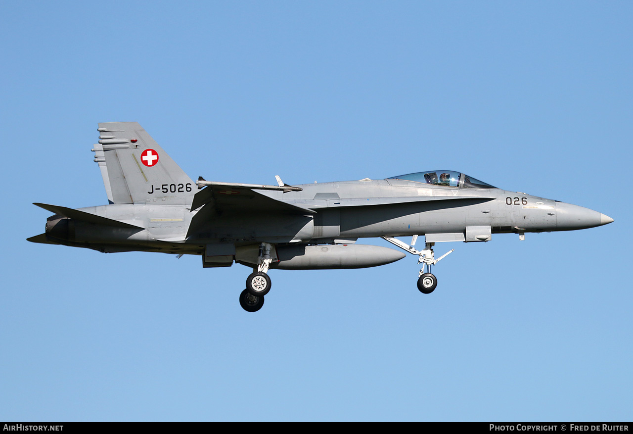Aircraft Photo of J-5026 | McDonnell Douglas F/A-18C Hornet | Switzerland - Air Force | AirHistory.net #513195