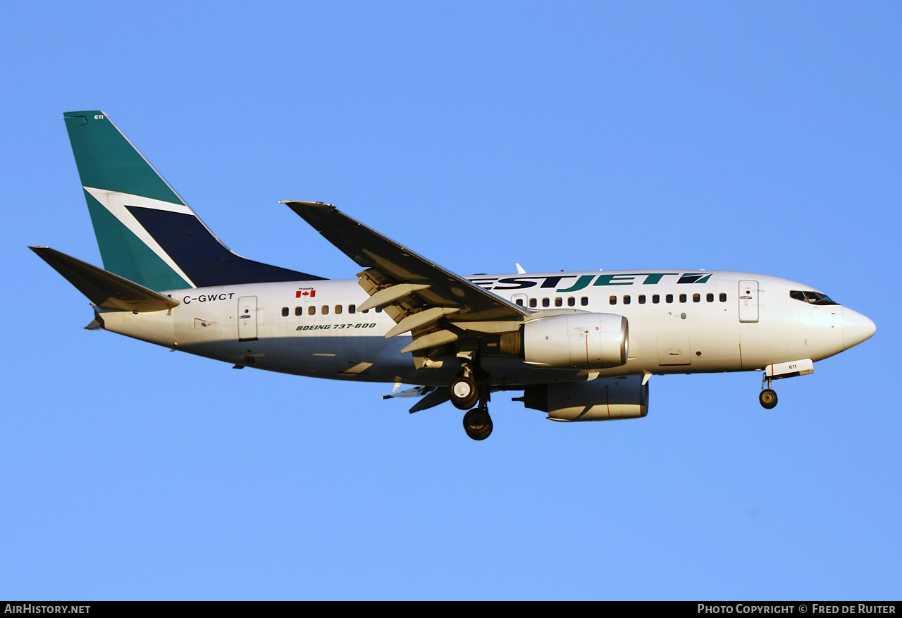 Aircraft Photo of C-GWCT | Boeing 737-6CT | WestJet | AirHistory.net #513206
