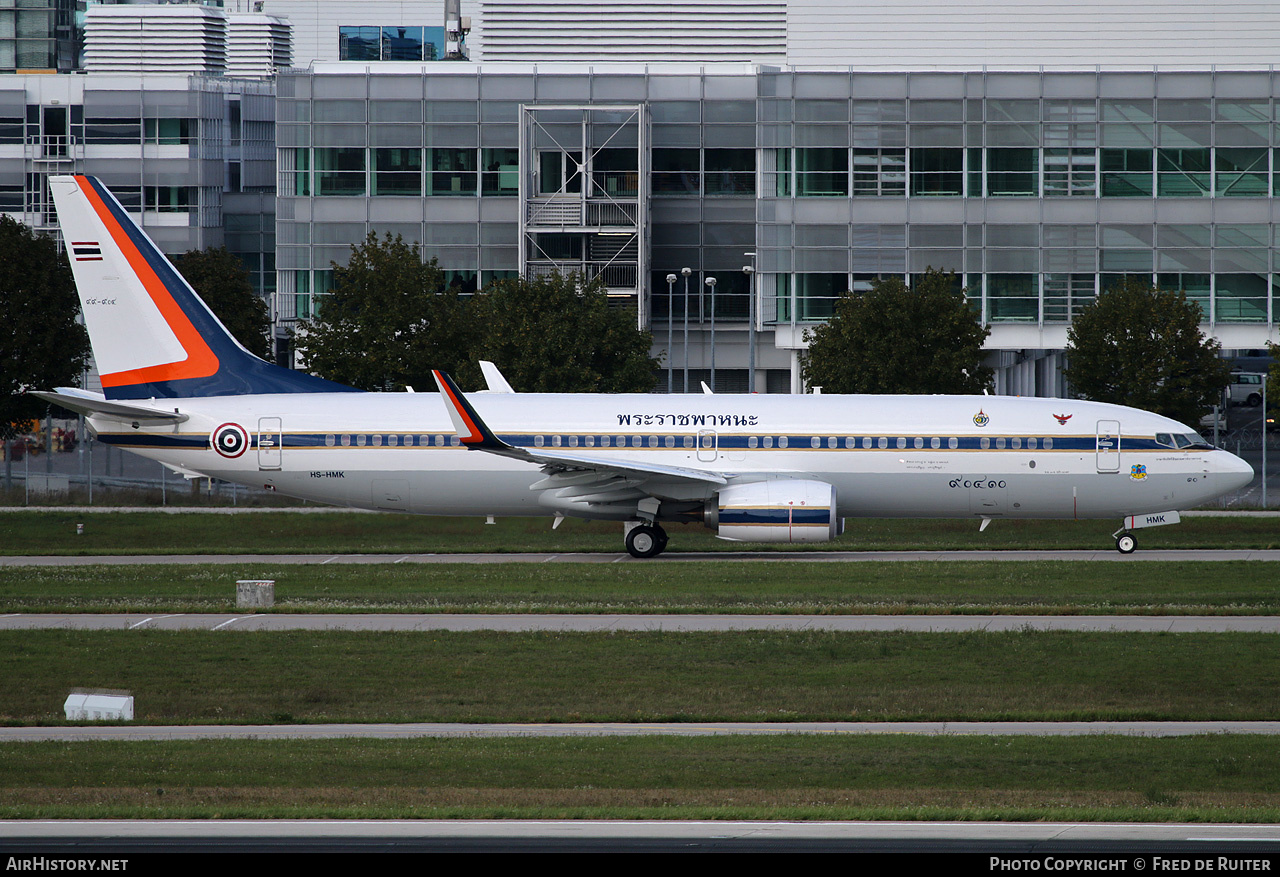 Aircraft Photo of B.L.11K. VPR 03/59 / HS-HMK / 99-904 | Boeing 737-8Z6 BBJ2 | Thailand - Air Force | AirHistory.net #513212