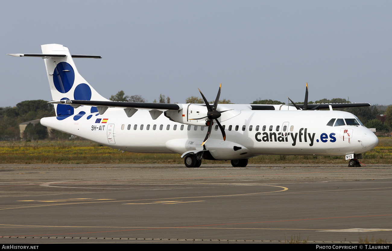 Aircraft Photo of 9H-AIT | ATR ATR-72-500 (ATR-72-212A) | Canaryfly | AirHistory.net #513233