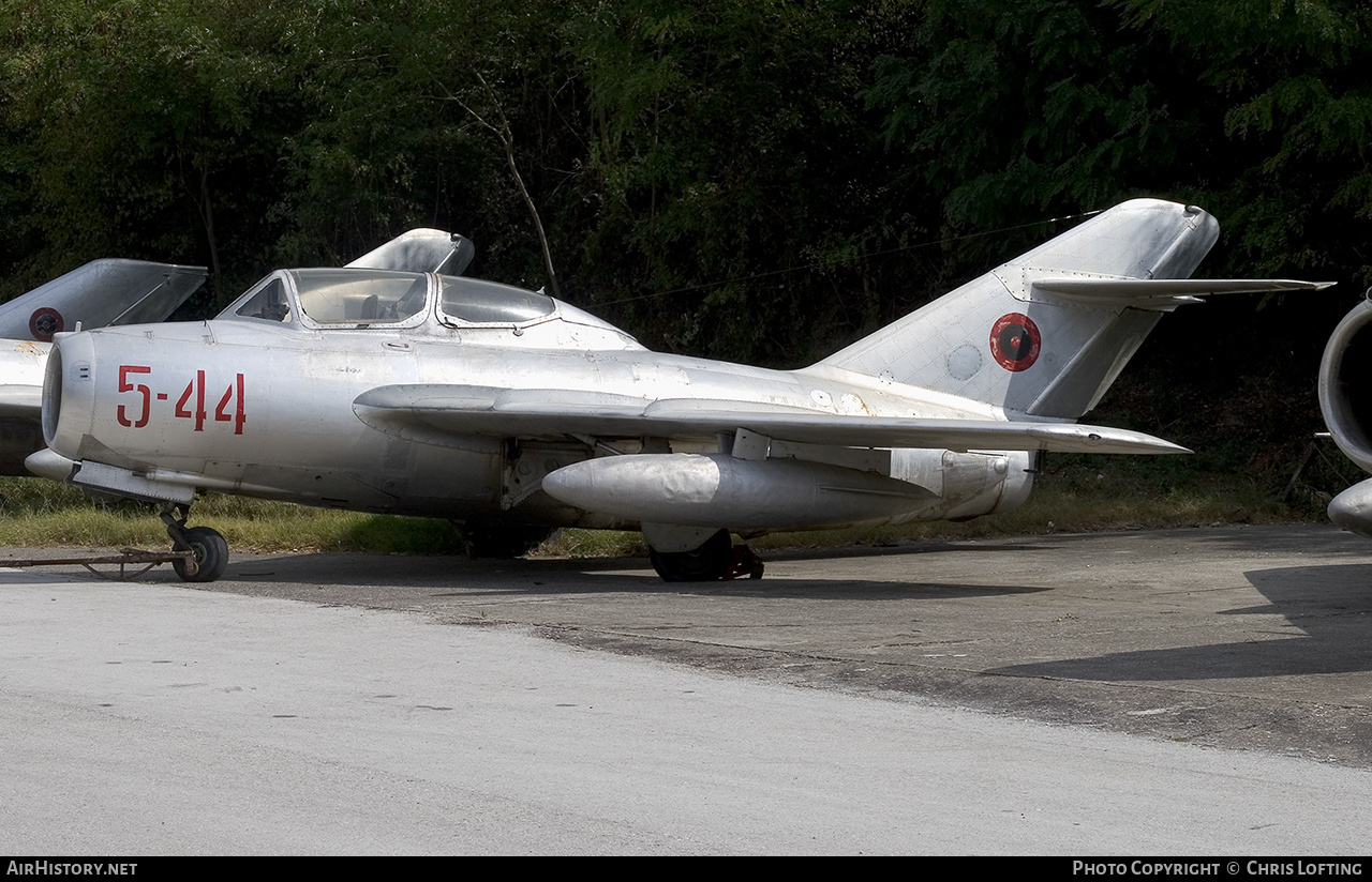 Aircraft Photo of 5-44 | Mikoyan-Gurevich MiG-15UTI | Albania - Air Force | AirHistory.net #513238
