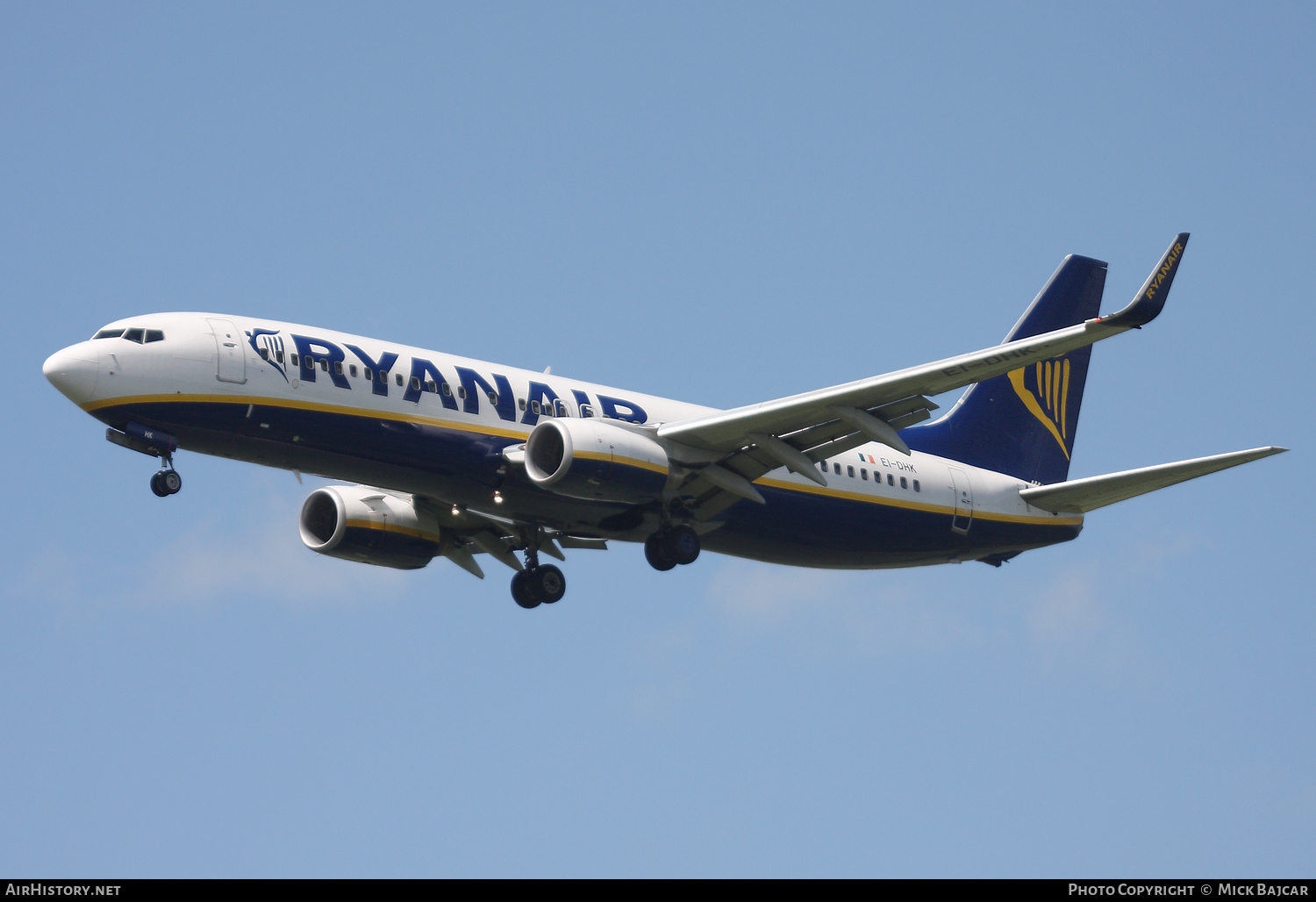 Aircraft Photo of EI-DHK | Boeing 737-8AS | Ryanair | AirHistory.net #513271