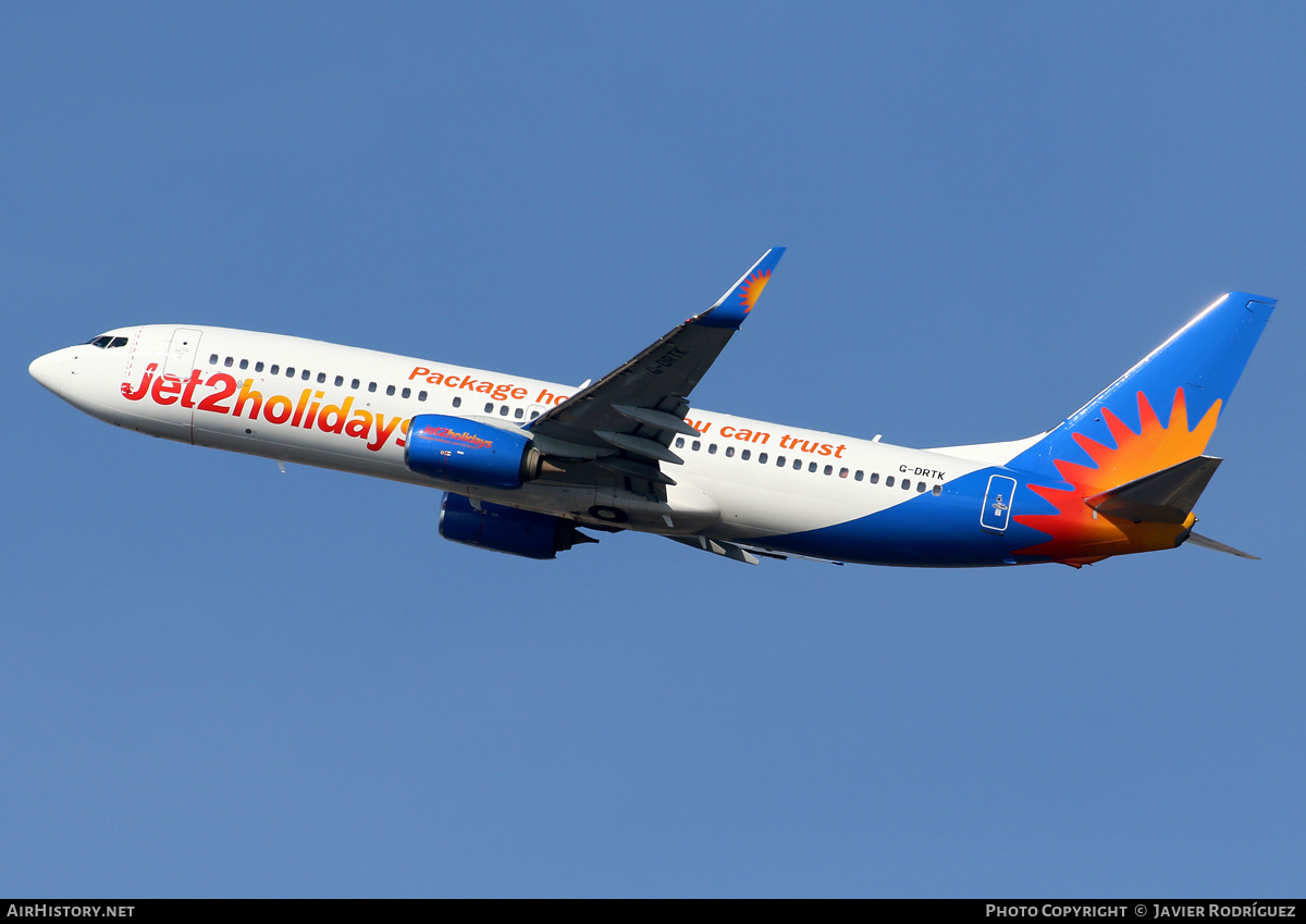 Aircraft Photo of G-DRTK | Boeing 737-8KN | Jet2 Holidays | AirHistory.net #513364