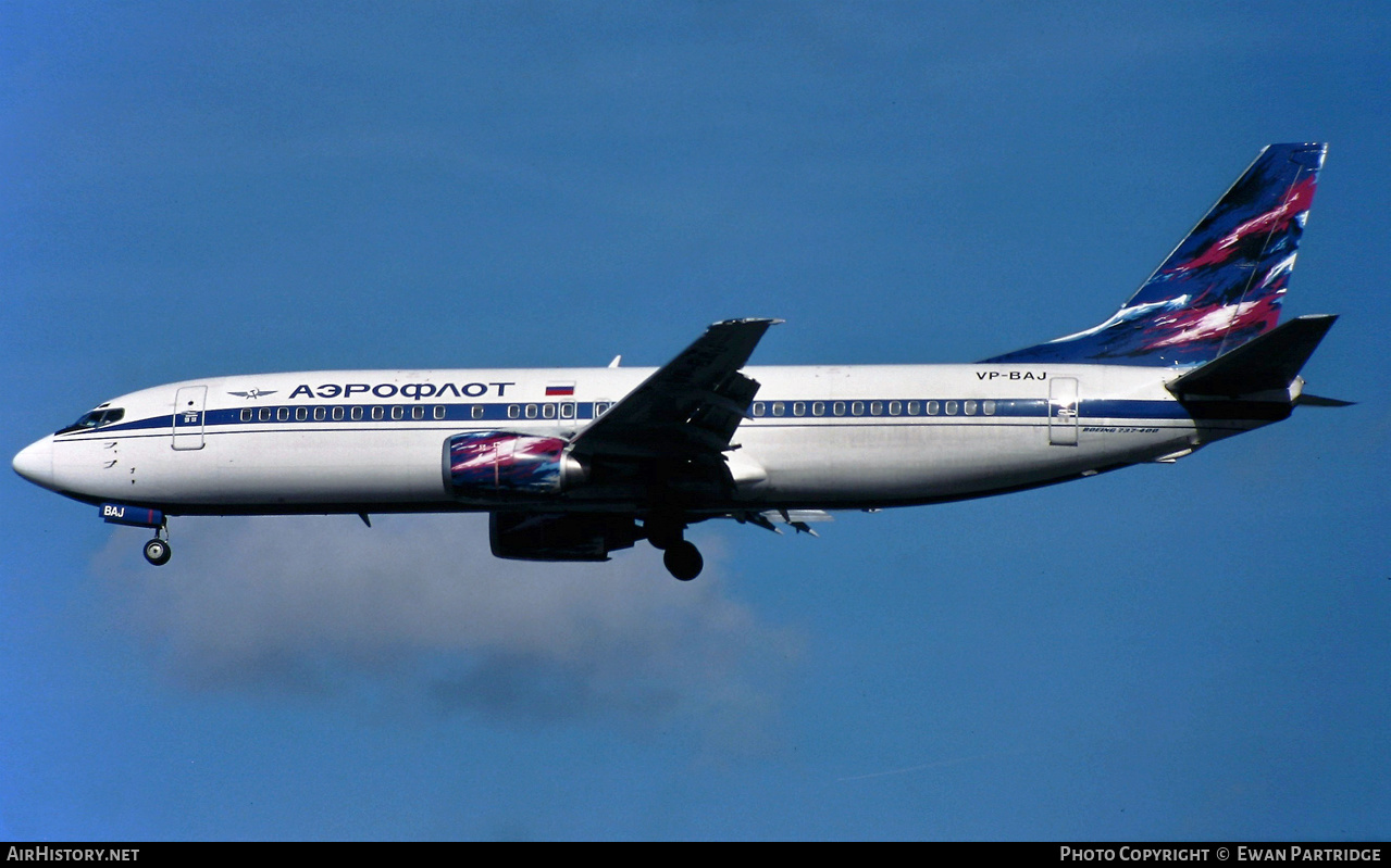 Aircraft Photo of VP-BAJ | Boeing 737-4M0 | Aeroflot | AirHistory.net #513371